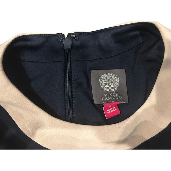 Vince Camuto Navy Pink Colorblock Sheath Dress Professional Work Office Size 6 - Picture 3 of 3
